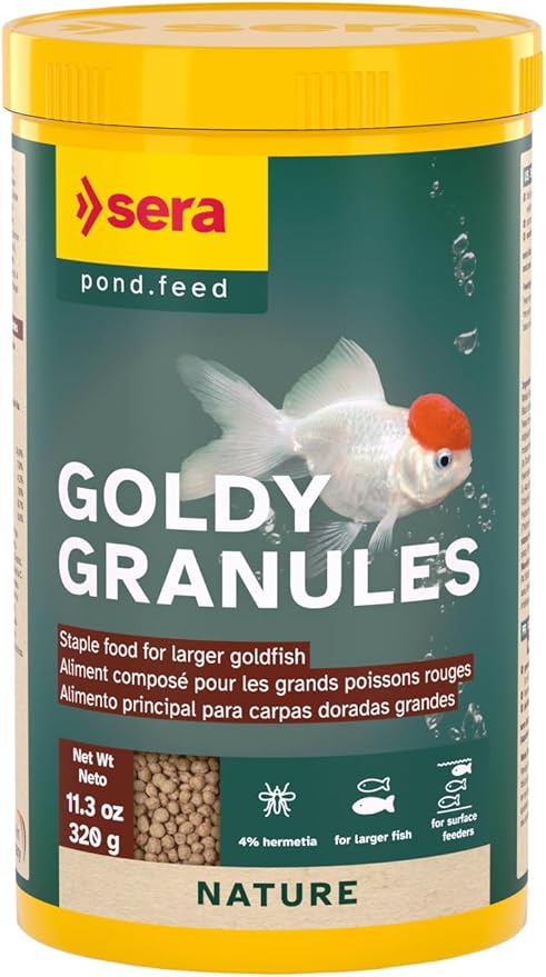 Sera Goldfish Granules 1,000 ml 11.3 oz (320 g) | Natural Floating Granules for Large Goldfish & Coldwater Fish | with Insect Protein, Omega Fatty Acids & Prebiotics, Supports Wholesome Growth
