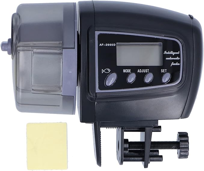 Luqeeg Automatic Fish Feeder, with Multifunctional Equipment, Large Capacity Food Trough, High Definition LCD Screen Digital Display, for Various Specifications of Aquariums