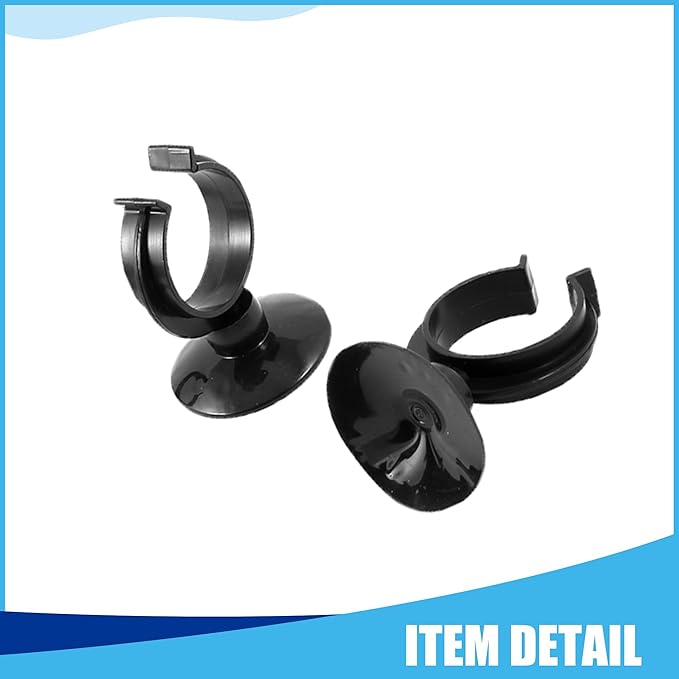 Aquarium Heater Clips, Aquarium Heater Suction Suckers for Fish Tanks, (Black 5pcs)