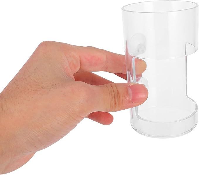 Beavorty Automatic Acrylic Aquarium Fish Feeder for Betta and Shrimp Tanks with Feeding Dish, Small Round Design for Precise Feeding in Aquarium Accessories