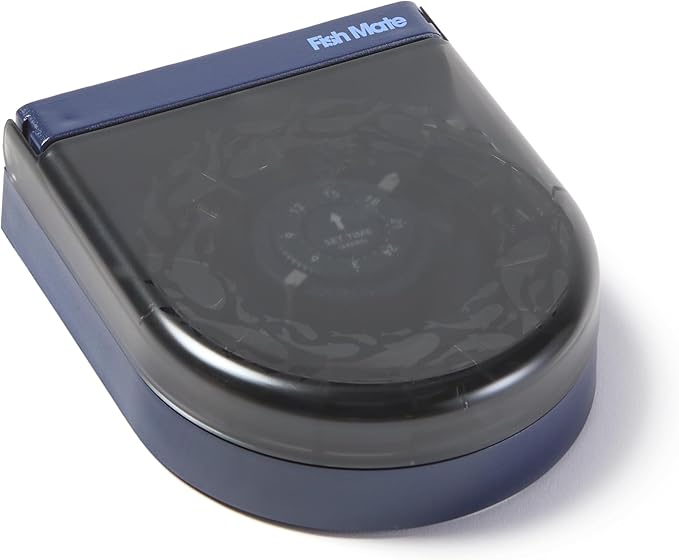 Fish Mate F14 Automatic Aquarium Fish Feeder – 14 Meal Timer Controlled Auto Feeder for Daily or Vacation Use, Adjustable Portions, Includes Mounting Clamps, For Flakes & Pellets
