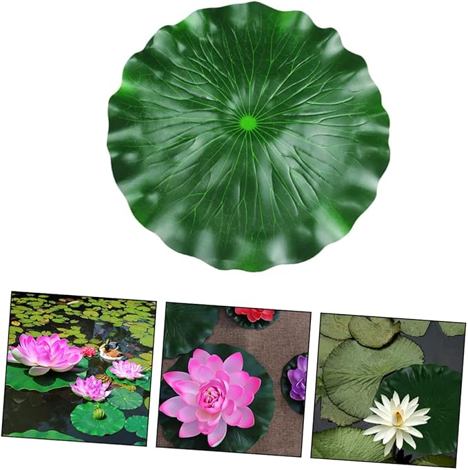 DOITOOL Pool Fish Tank Simulated Lotus Leaves Floating Lotus Leaf Fake s Leaf Ornament Aquarium s Leaves Fake Plant Decor Fishpond s Floating Pond Decor Photo Props