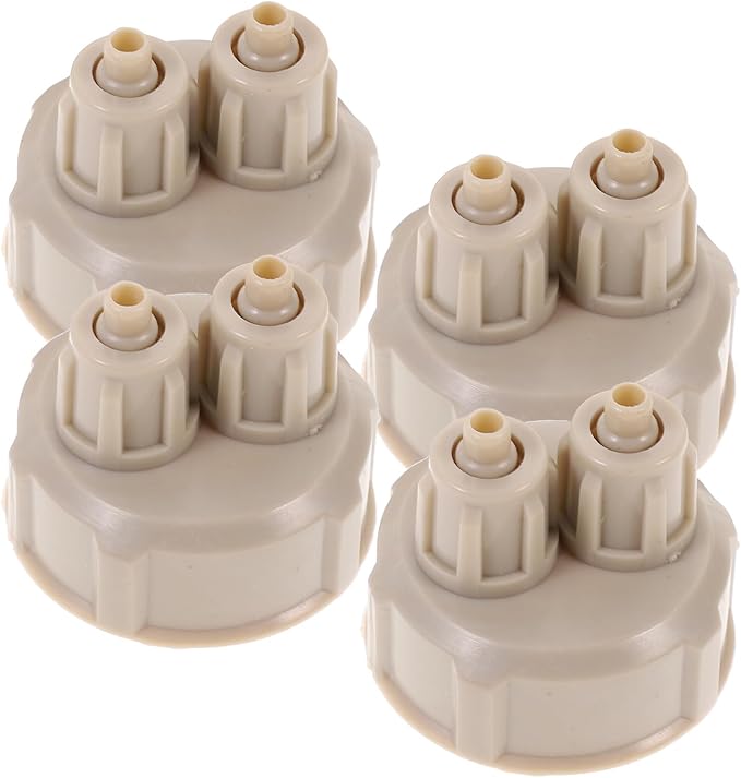 4-Pack Aquarium Bottle Caps Quickly Twist DIY Reactor Caps for Fish Tank Air Pump Accessories Plant Diffuser 1.29X1.29X1.18 Inches