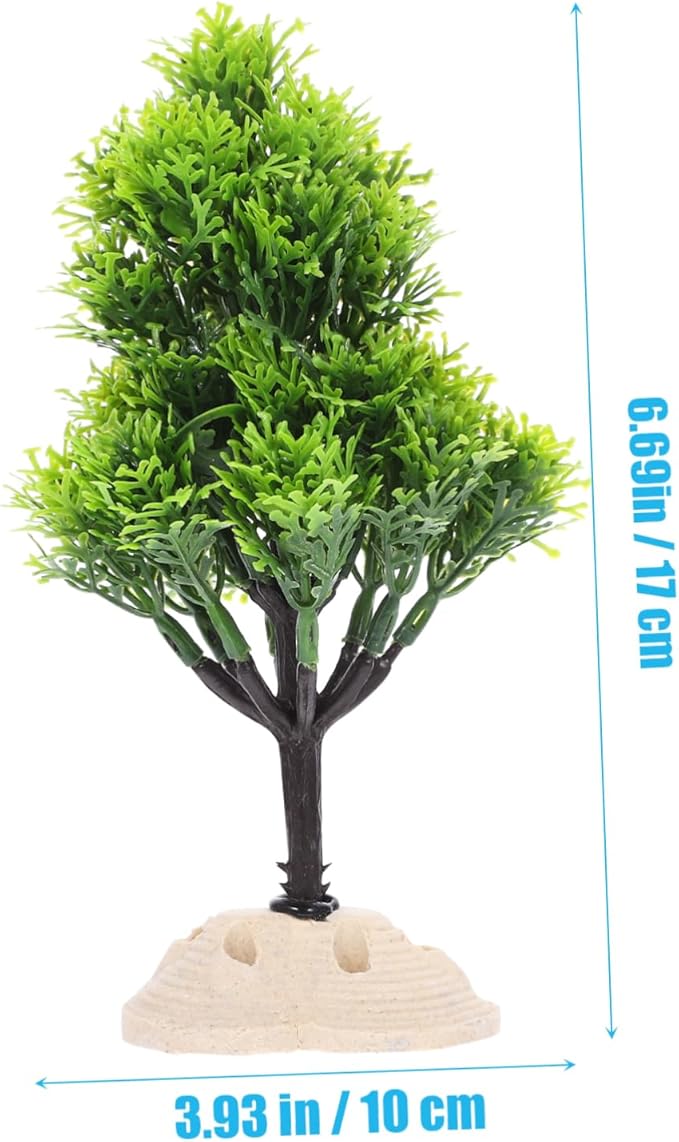 1pc Lifelike Christmas Tree Aquatic Plants for Fish Tank Decor Aquarium Landscaping Vivid Fake Water Plants for Home Desktop Aquarium Decoration