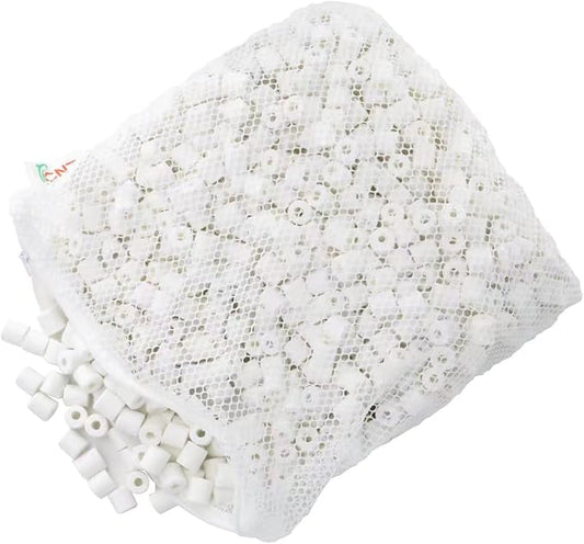 CNZ Premier Bulk Bio Ceramic Rings Filter Media for Aquarium Koi Fish Pond Reef Filter (10-lbs)