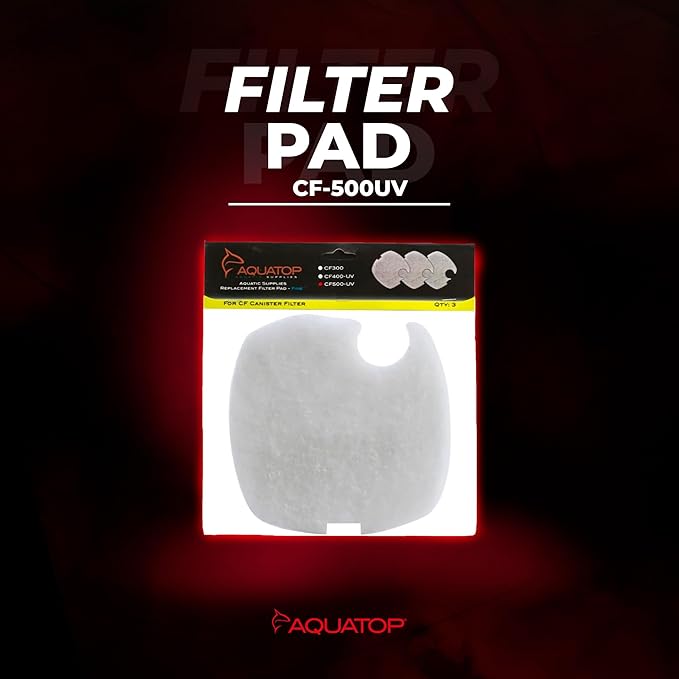 Aquatop Replacement White Filter Pads for CF-500UV & CF-500UVMKII – For Clear Water – Traps Dirt & Waste – Easy to Install