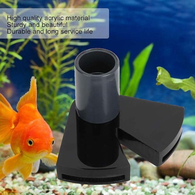 TOPINCN Aquarium Duckbill Nozzle Acrylic 360°Adjustable Double Flat Duckbill Nozzle Water Accelerator Fish Water Outlet Nozzle