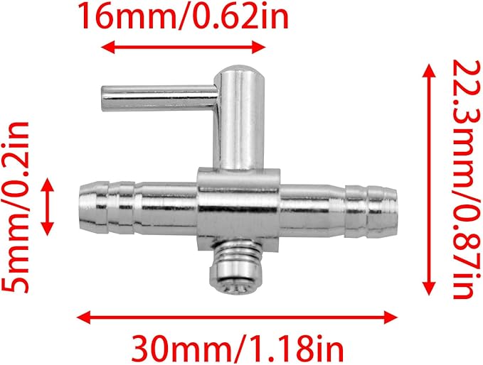 Lovelysp Aquarium Metal Gang Valves Fish Tank Air Flow Control Lever Pump Air Flow Distributor Splitter for Air Pump for Aquarium Tanks 4PCS (1.18inch)