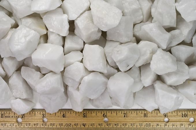Fantasia Materials: 5 lbs White King Quartz Rough Stones from India