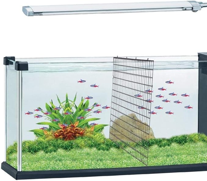12Pcs Aquarium Grid Divider Isolation Board Fish Tank Divider Tray Aquarium Filter Separation Bottom Grid Tray Partition Net Pane for Aquatic Tank Accessory,Black