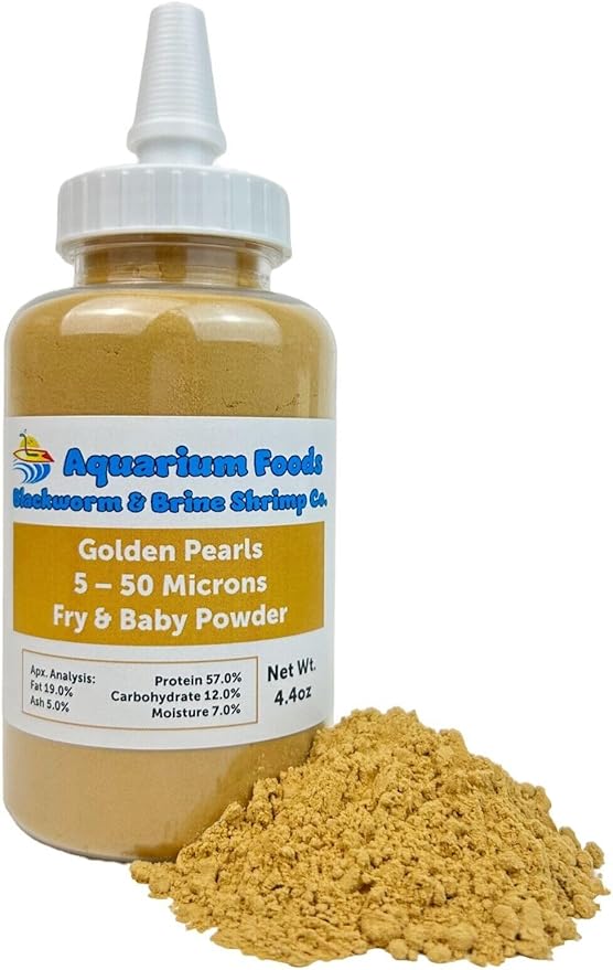 Golden Pearls 5-50 Microns for Tropical Fish Fry and Babies, Corals, Anemones, Reef Tanks…4.4oz Squeeze Bottle