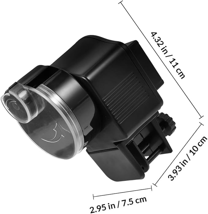GLEAVI Automatic Aquarium Fish Feeder for Fish Tank with Timer Function, Battery-Free Auto Feeder Compatible with Flakes and Pellets, Suitable for Turtle Feeding Tank and Goldfish