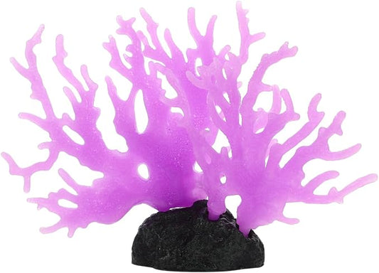 Kisangel Artificial Coral Ornament Aquarium Decor Fish Tank Landscape Faux Coral Branch Simulated Sculpture 7.87X5.51X1.77 Inch Marine Theme Home Office Decoration
