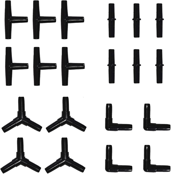 ALEGI 100 Feet 3/16 Inch Standard Aquarium Silicone Airline Tubing with Check Valves, Suction Cups and Connectors for Fish Tank, Hydroponics