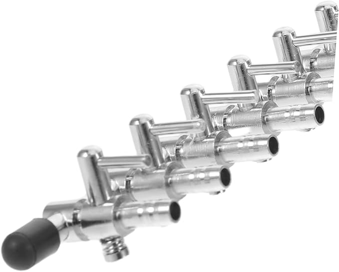 LALAFINA Aquarium Air Valve Control Metal Distributor Manifold Splitter with Flow Lever for Fish Tank Airline Pump Accessories Corrosion-Resistant Oxygen Distributor for Multi-Aquarium