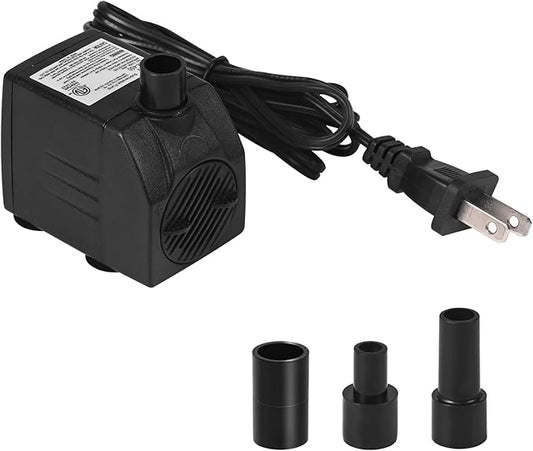 120 GPH Mini Submersible Water Pump (7W, 450L/H) for Water Feature, Aquariums, Fish Tank, Tabletop Fountain