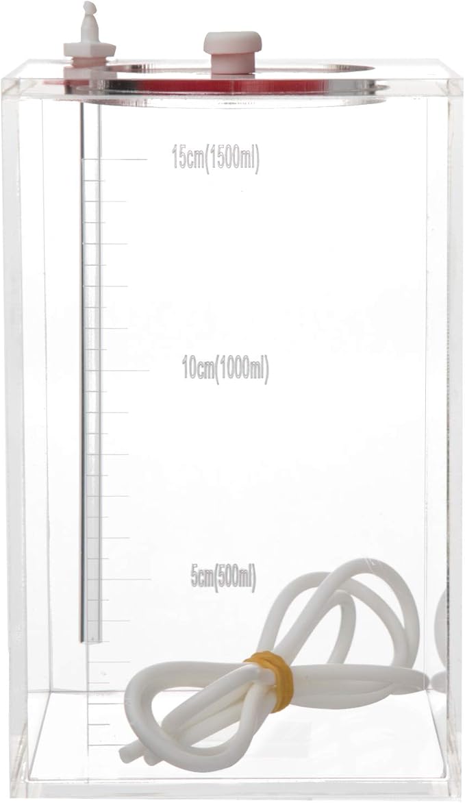 Aquarium Choice Acryli Made Liquid Storage Bucket Dosing Pump Reservoir Container (4.25 * 4.25 * 6.5 Inch;1500ml/1.5L)