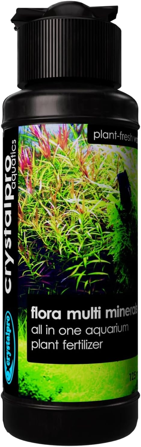 Crystalpro Flora Multi Minerals All in One Aquarium Plant Fertilizer - for Fast Growing Healthy Plants - Plant Food for Root and Leaf Growth- Safe for All Freshwater Livings 4.2 Oz