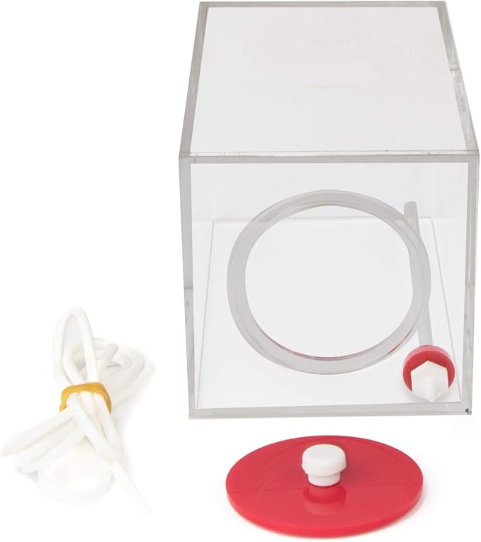 Aquarium Choice Acryli Made Liquid Storage Bucket Dosing Pump Reservoir Container (4.25 * 4.25 * 6.5 Inch;1500ml/1.5L)