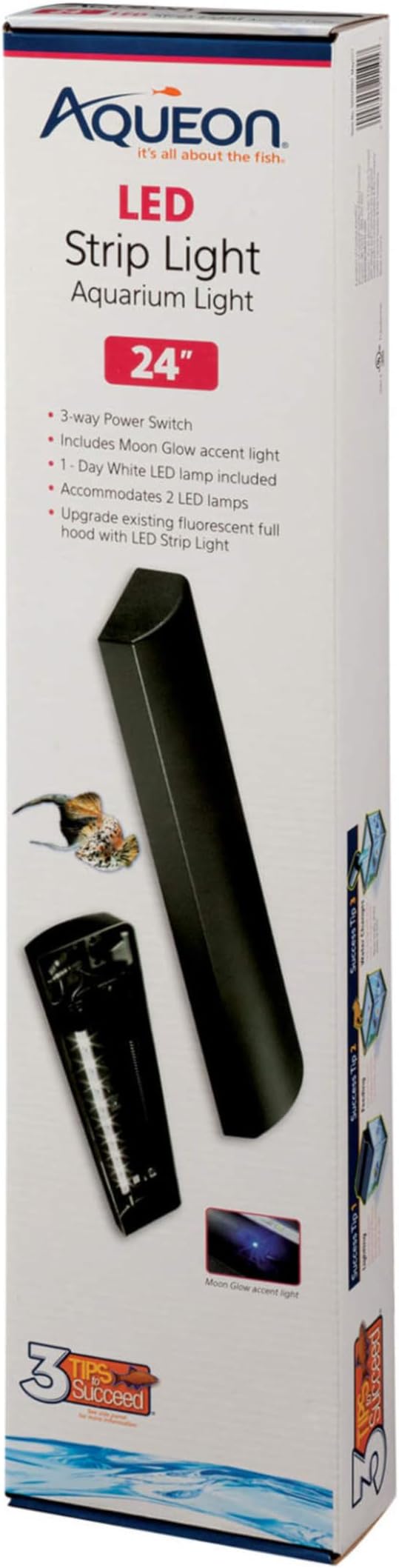 Aqueon LED Fish Tank Aquarium Strip Light Fixture, 24 Inch