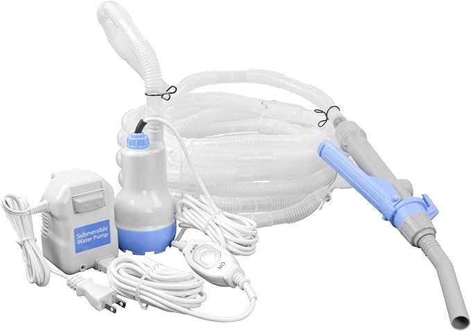TERA PUMP Aquarium Gravel Cleaner - Electric Automatic Removable Vacuum Fish Tank Water Changer, Sand Washer, Algae Cleaner Filter & 30 ft Hose Up to 8 Liters per Min
