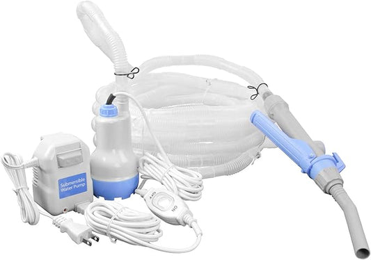 TERA PUMP Aquarium Gravel Cleaner - Electric Automatic Removable Vacuum Fish Tank Water Changer, Sand Washer, Algae Cleaner Filter & 30 ft Hose Up to 8 Liters per Min