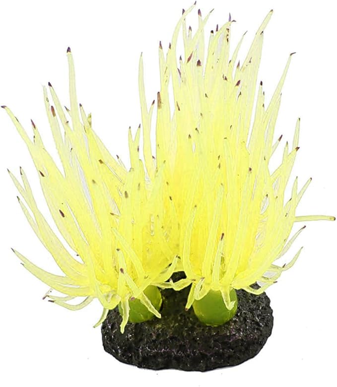 Ipetboom 2pcs Fish Tank Decoration Artificial Plants Anemone Decoration Decorate Blue Decor Artificiales para Plants for Fish Tank Rubber Fish Plants Decor Aquarium Coral