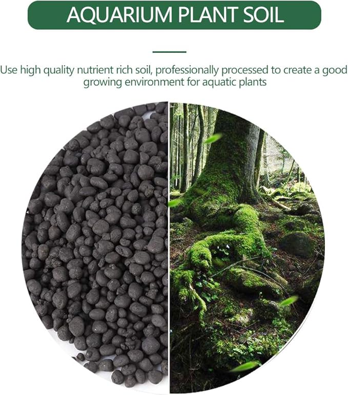 Aquatic Plant Soil, 1000g Aquasoil, Aqua Soil, Aquarium Plant Substrate Fish Bottom Plant Sand Mud for Root Growth of Most Types of Grass