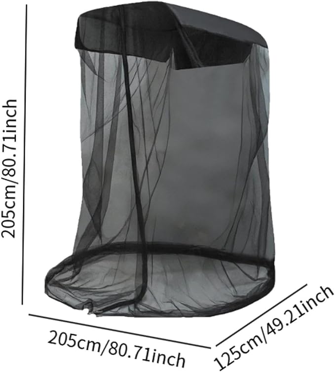 Waterproof Roof Chair Netting, Net Cover for Canopy Chair, Balcony, 205x125x205cm