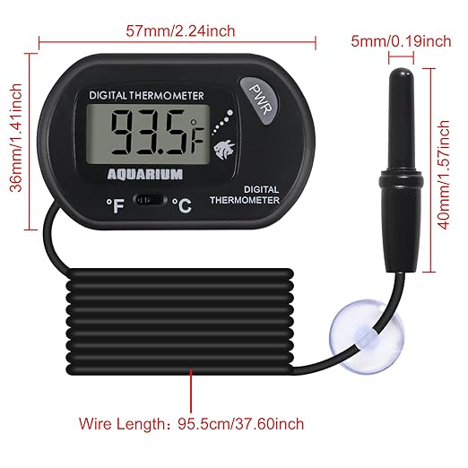 10 Pack Aquarium Thermometer with Large LCD Display - Fish & Reptile Tank Temperature Test