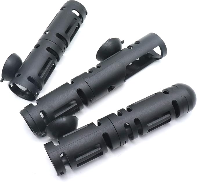 Xiaoyztan Aquarium Heater Guard Protector 17 Inch Detachable Design Black Plastic Cover with Suction Cups Heat Resistant Fish Tank Heater Sleeve for Water Heating Rod Safety