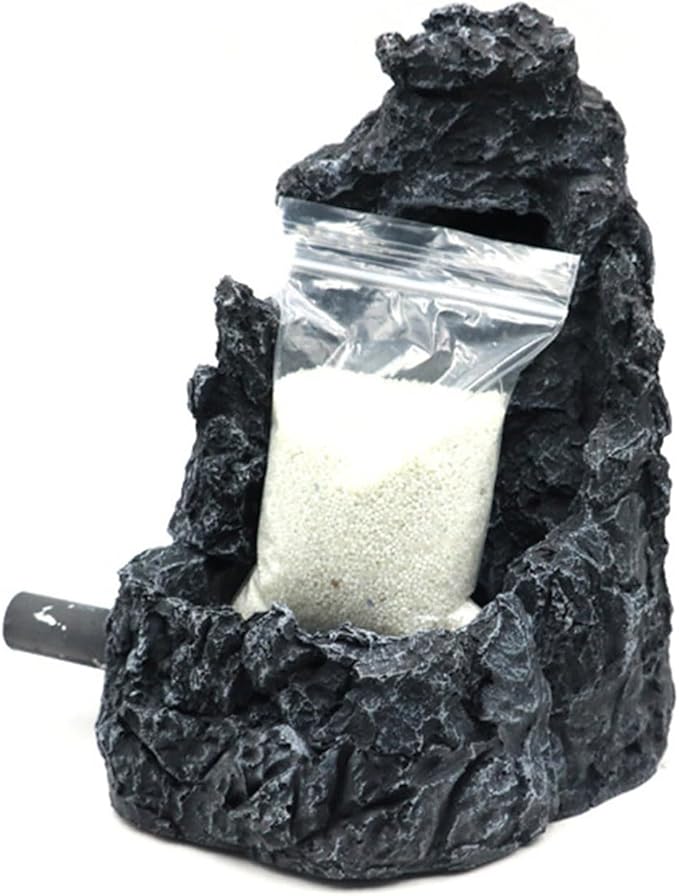 Artistic Resins Sand Waterfall Decoration for Fish Tanks Creating Realistic Water Flows Scene for Relaxation Fish Tanks
