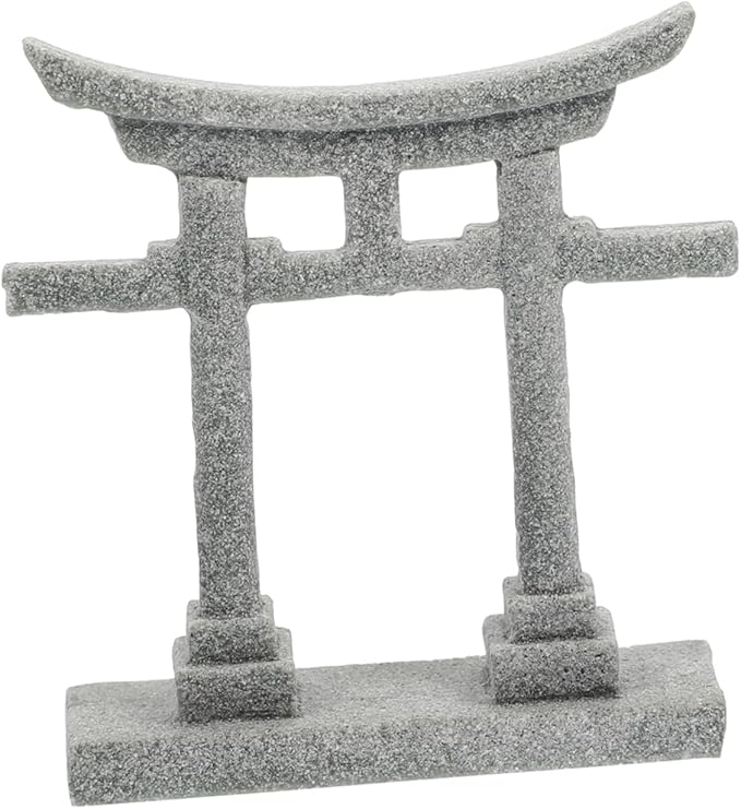 LIOOBO Landscape Zen Style Craft Torii Sculpture for Aquarium and Sand Table Decor