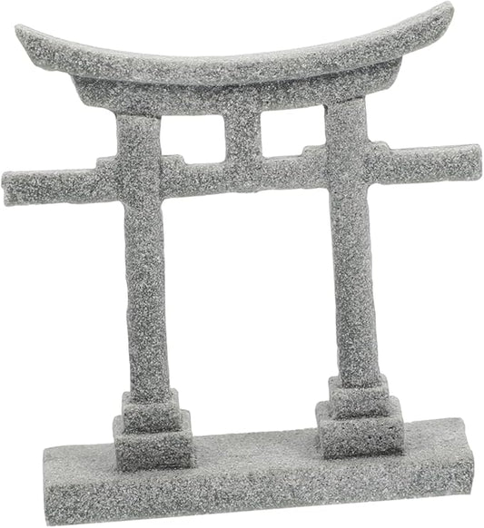 LIOOBO Landscape Zen Style Craft Torii Sculpture for Aquarium and Sand Table Decor