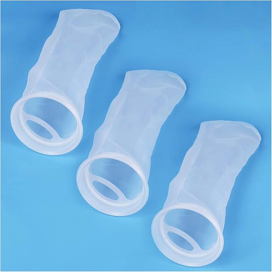 ZCONIEY Filter Socks 180 Micron 4 Inch Opening x 14 Inch Long Aquarium Nylon Filter Bags Felt Filter 3Pack