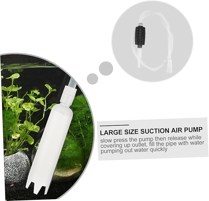1set Fish Tank Gravel Water Changer Siphon Net for Easy Cleaning Manual Aquarium Water Change Tool Sand Cleaner Kit - Media Included