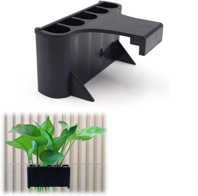 Aquarium Plant Holder，Plastic Fish Tank Plant Holder，Hanging Aquarium Planter Cup for Fish Tank Live Plants