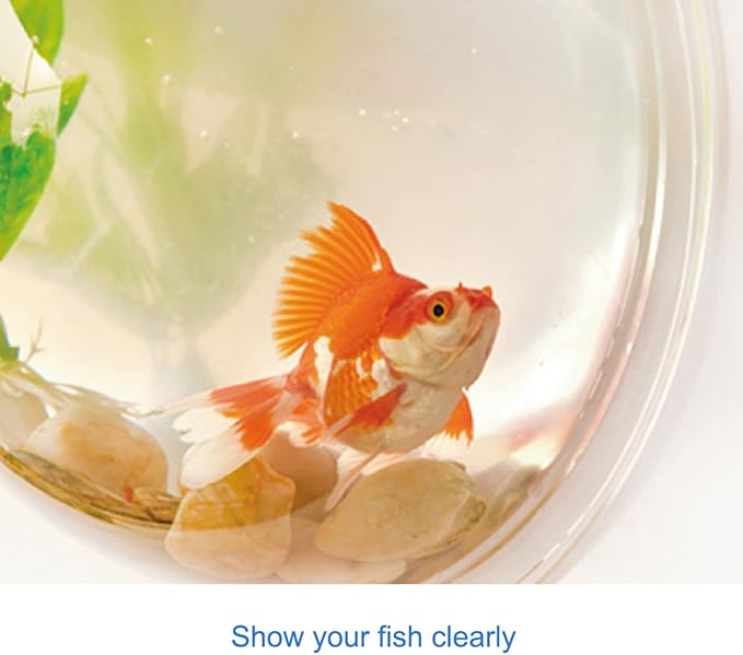 YUHOME Home Decoration Wall Mount Fish Tanks Goldfish Bowl Acrylic Hanging Aquariums Flowerpot Flower Vase, 150mm diameter & type 1