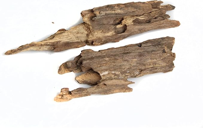 emours Driftwood Branches Reptiles Aquarium Decoration Assorted Size,(5.5-8 inch in Length),4 Pieces (Shrimp Wood)