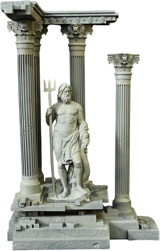 Baoblaze Roman Column Decoration Realistic Resin Aquarium Decor Fish Tank Accessories Landscape Decoration Roman Pillar Decor 18.5cm, Set C