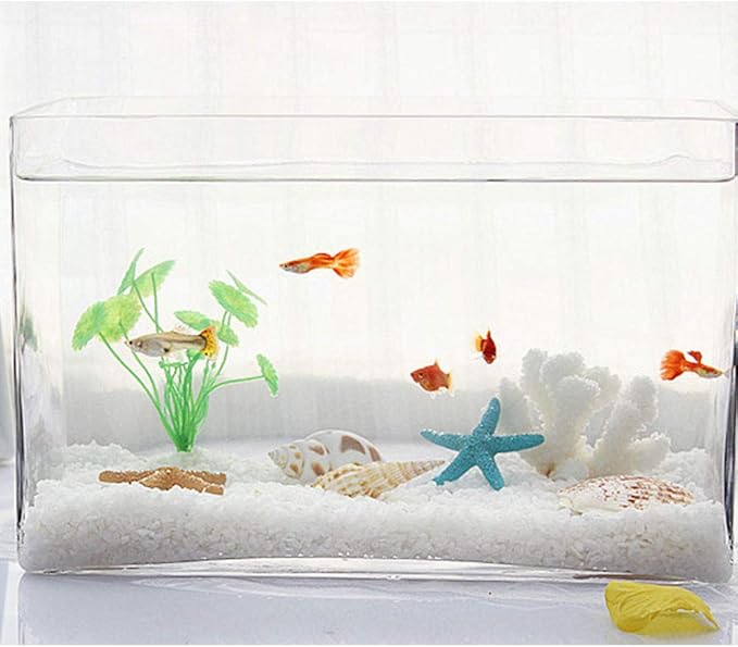 Oncpcare 1.1lb Natural Decorative Real Aquarium Sand, Aquarium Landscaping Decorative Gravel Rock, Decoration Ornament for Aquarium Fish Turtle Tank
