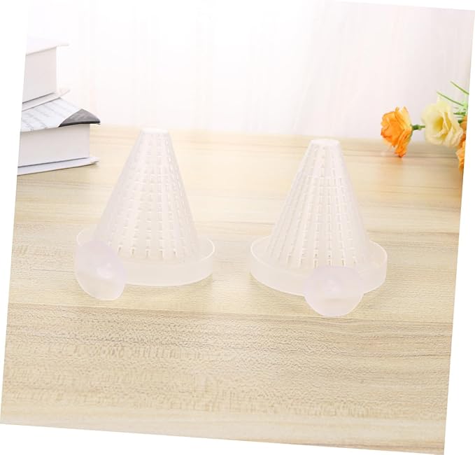 VILLCASE 3pcs Aquarium Red Worm Feeder Cone Automatic Fish Feeding Cups with Suction for Tank Shrimp and Live Fish Feeding
