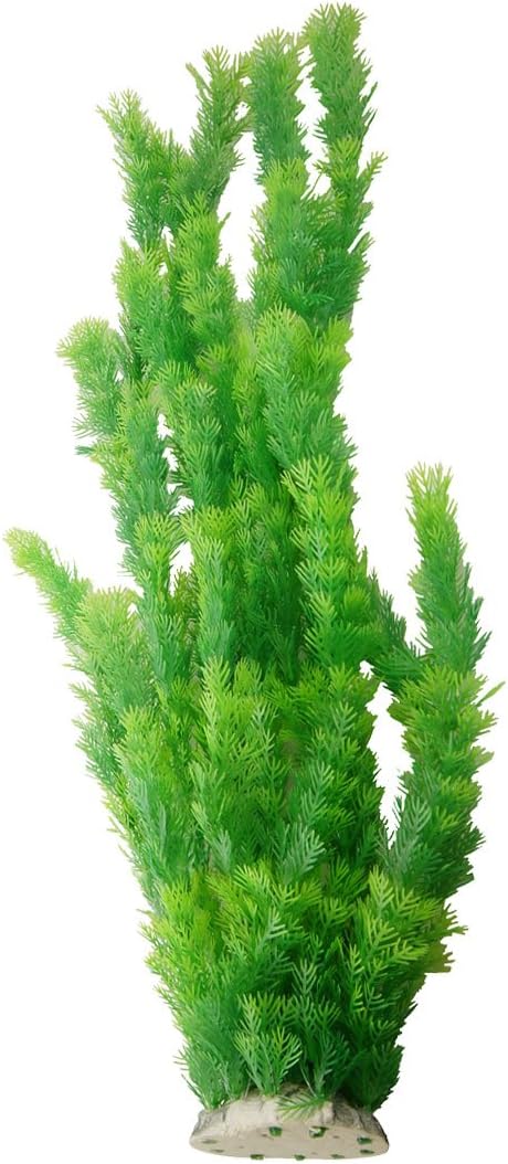 uxcell & Wood 21.6 Height Green Plastic Artificial Plant Grass for Fish Tank by Como