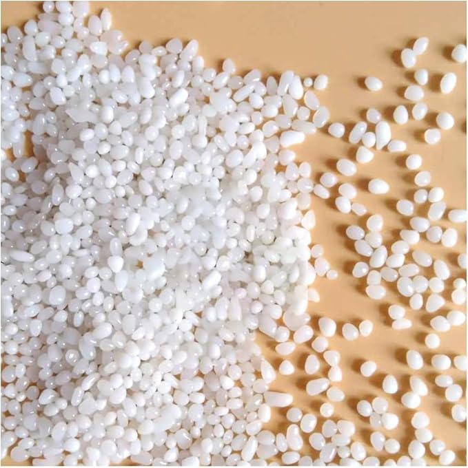 30g Crushed Stone Mini Crystal Chips Decorative Pebbles Gravel Irregular Gemstones Filling Gravel for Water Fountain Sand Landscape Fish Tank Garden (White(2-4mm))