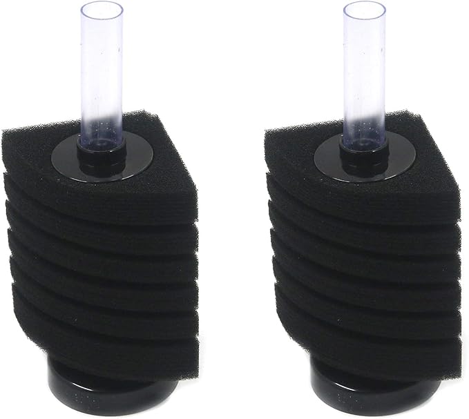 MY MIRONEY 2-Pack Sponge Filter Aquarium Corner Filter Corner Sponge Filter Breeding Shrimp Nano Fish Tank - Tank Size:21 Gallon