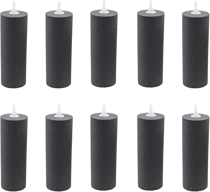 AQUANEAT Aquarium Air Stones 6x2 inch 10 pcs, Large Airstone, Aerator Bubble Diffuser, Air Pump Accessories Air Stones for Aquariums, Hydroponic, Ponds and Fish Tanks