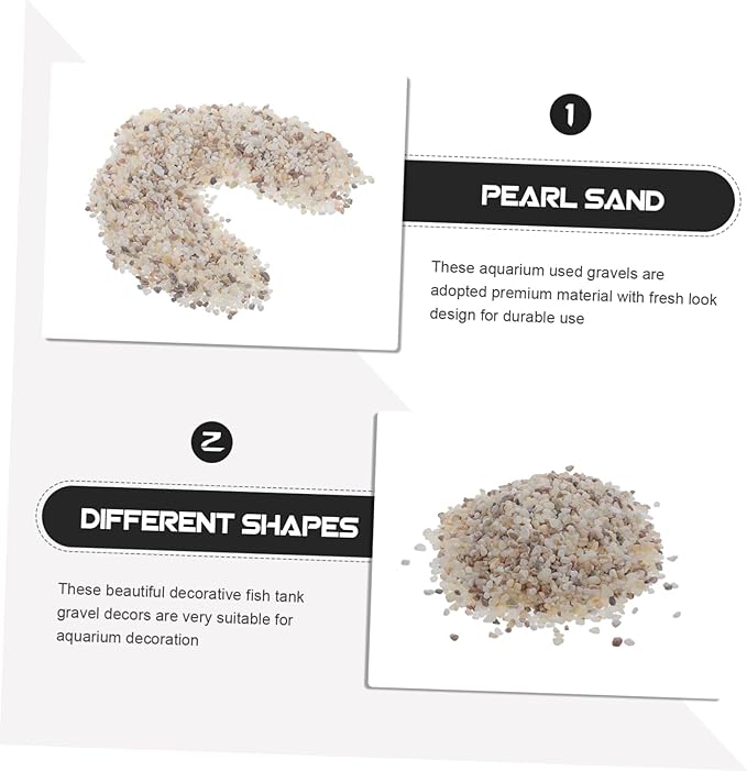 Unomor 1set Aquarium Gravel Decorative Stones Polished Natural Sand for Fish Tank Substrate Safe for Freshwater for Aquascaping and Vase Filling