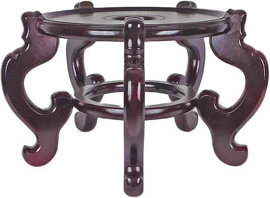 Oriental Rosewood Fish Bowl Stand (6.5" W X 4.5" H)
