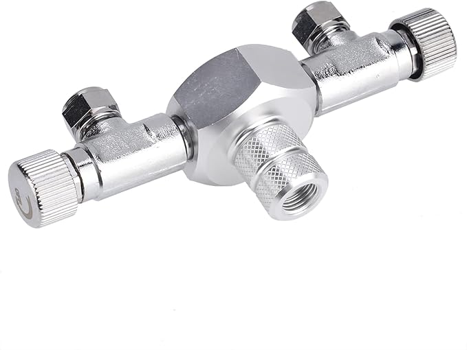 KIMISS Multi Ways Distributor Aquarium Regulator CO2 Splitter Valve Fish Multi Ways Distributor (2 Passes)