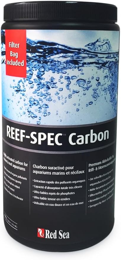 Red Sea Reef Spec Aquarium Carbon 2000 ml – Superior Activated Carbon for Marine or Freshwater, Eliminates Toxins & Odors, Crystal Clear Water